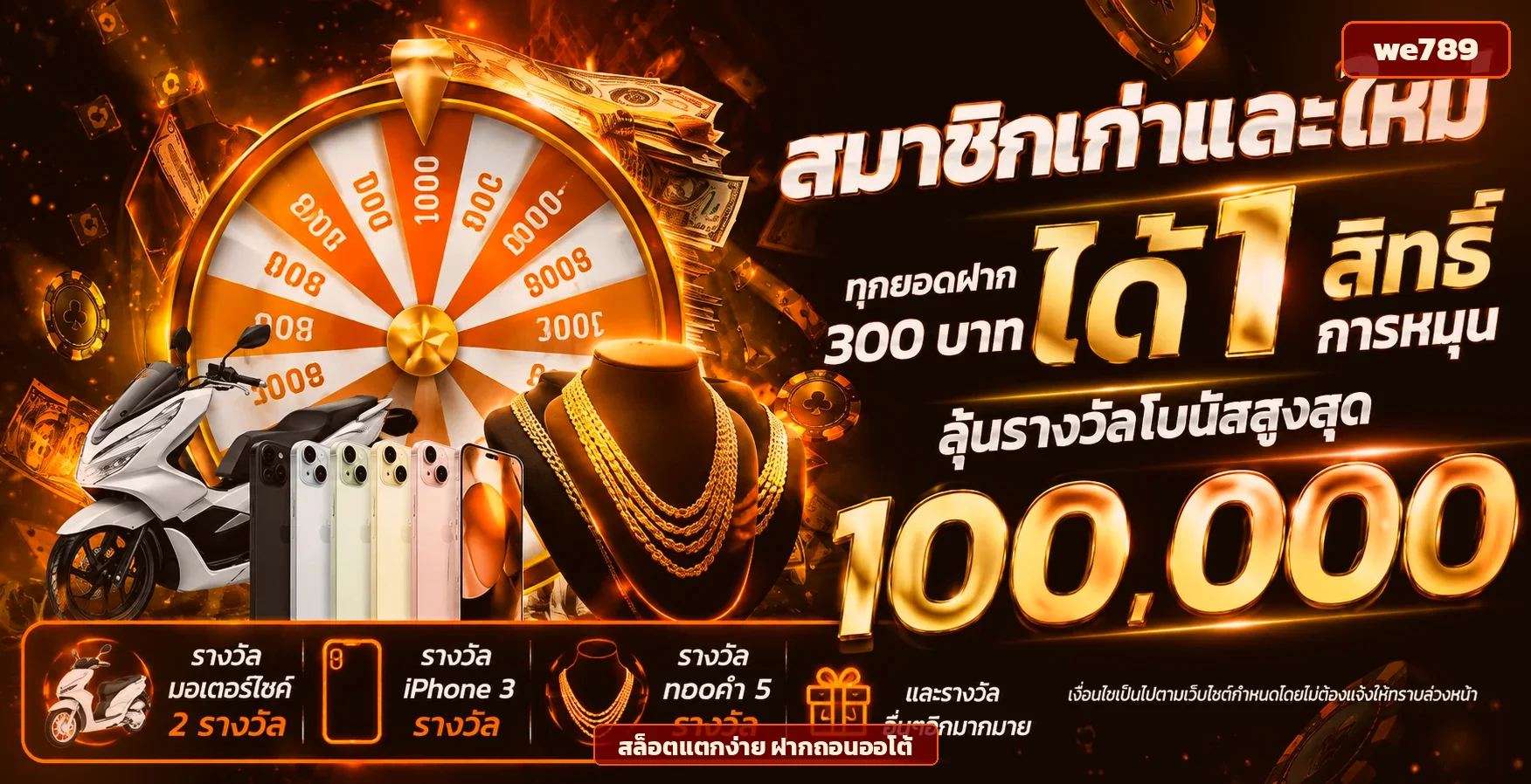 เกมสล็อตแตกง่ายบน we789 พร้อมโบนัสฟรีสปินสำหรับสมาชิกใหม่